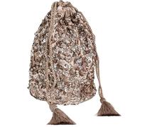 Maya Deluxe Womens Sequin Handbag Ladies Sequin Bag for Bridesmaids Sparkling Drawstring Coin Purse Pouch for Evening Prom Party - Innesto Da donna, Taupe Blush,