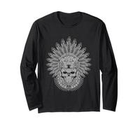 Maya Indigeno Guerriero Giaguaro Patrimonio Messicano Azteco Maglia a Manica