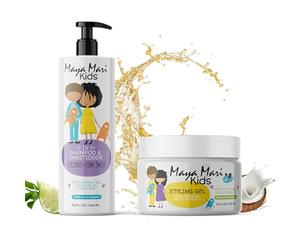 MAYA MARI Shampoo e balsamo 2 in 1 per bambini con formula anti-lacrime e gel per capelli aggiuntivo: perfetto per le routine quotidiane di cura dei capelli di bambini e ragazze.