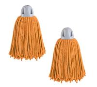 MAYA MAX PRO Mop. Pulizia Efficace e Duratura per Superfici Lisce. 100% Microfibra. Extra Assorbente e Facile da Strizzare. Filo Universale. Confezione da 2 Mop (Arancione)