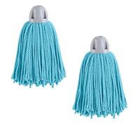 MAYA MAX PRO Mop. Pulizia Efficace e Duratura per Superfici Lisce. 100% Microfibra. Extra Assorbente e Facile da Strizzare. Filo Universale. Confezione da 2 Mop (Azzurro)