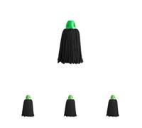 Maya | Mop in microfibra MAX Pro con filo nero | Filo universale | Non graffia il pavimento Pavimenti lisci non ruvidi | Grande capacità di assorbimento | Colore cappuccio verde (Confezione da 4)
