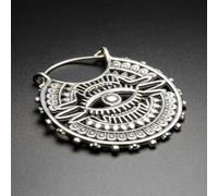 Maya Onniveggente Occhio Bianco Ottone Spina Cerchi Spessori Orecchio Dilatatori