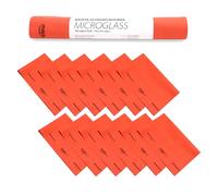 Maya Panno MICROGLASS con Petaglio. Speciale per Stoviglie e Vetro. Non Lascia Segni. Altamente Assorbente e ad Asciugatura Rapida. 100% Microfibra. Rotolo da 12 Unità (Rosso)