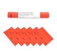 Maya Panno MICROGLASS con Petaglio. Speciale per Stoviglie e Vetro. Non Lascia Segni. Altamente Assorbente e ad Asciugatura Rapida. 100% Microfibra. Rotolo da 6 Unità (Rosso)