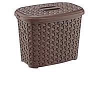 Maya Professional Tools 081081 M Cestino per detersivo Rattan grande con coperchio, 6 litri, Marron