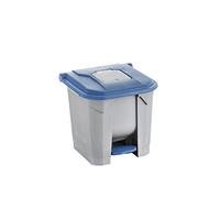 Maya Professional Tools 09104 Pattumiera con pedale e secchio interno, 30 L, Blu