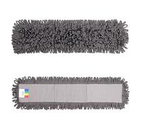 MAYA Ricambio per mocio in microfibra professionale da 60 cm. Alta efficienza nella pulizia a secco e umido. 100% microfibra