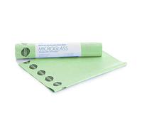 Maya | Rotolo di tessuto in microvetro | 6 panni in rotolo con pretaglio | Ideale per pulire vetri, piatti, bicchieri | Non lascia tracce | Può essere utilizzato asciutto o bagnato | Colore verde