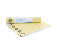 Maya | Rotolo di tessuto in microvetro | 6 panni in rotolo con pretaglio | Ideale per pulire vetri, piatti, bicchieri | Non lascia tracce | Può essere utilizzato asciutto o bagnato | Colore giallo