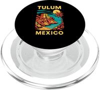 Maya Ruins Beach Tulum Messico Vintage Mens Coastal Living PopSockets PopGrip per MagSafe