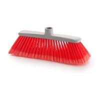 MAYA Scopa CARLINA. 100% Reciclata. Ideale per una Pulizia Efficace di Tutti i Tipi di Pavimenti. Attacco Universale. (Rosso)