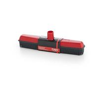 Maya | Scopa in gomma | Ideale per spazzare pelucchi, peli di animali domestici, toelettatura | Non graffia il pavimento | Non solleva polvere | Colore rosso e nero