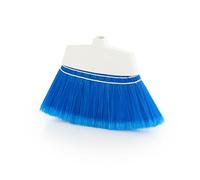 Maya | Scopa Mimosa | Fibre dure |Speciale per tappeti ed esterni | Molto Resistente | Colore bianco e blu