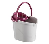 Maya | Secchio con manico e scolapiatti | Collezione Atomica | Elegante e moderno | Forma ovale | Dimensioni: 37 x 28 x 32 cm | Colore bordeaux
