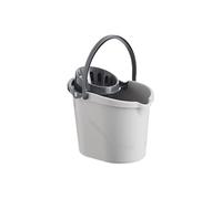 Maya | Secchio con manico e scolapiatti | Collezione Atomica | Elegante e moderno | Forma ovale | Dimensioni: 37 x 28 x 32 cm | Grigio