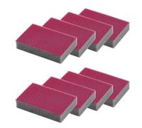 MAYA Spugna EVO Professional XL. Tutte le Superfici. Pulisce senza Graffiare. Non Lascia Residui di Fibre. Lavabile in Lavatrice. Dimensioni 9x13,5x2,6 cm. Confezione da 8 Unità (Rosso)