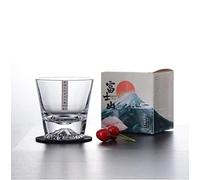 Maya Star - Bicchiere da whisky trasparente in stile giapponese, spesso usato in bicchieri da birra scozzese, whisky, cocktail, - Monte Fuji Dottom A1 tridimensionale