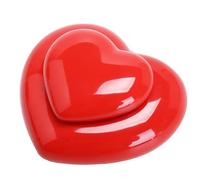 Maya Star Mini urna in ceramica a forma di cuore per ricordo della cremazione (rosso)