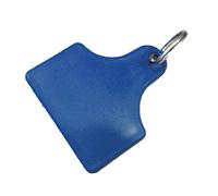 Maya strumenti professionali MDTAG02 - 2 ID rilevabile grande con anello di metalli, confezione da 5, blu