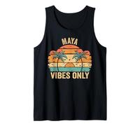 Maya Vibes Only Cute Retro Girls Maya Name Canotta