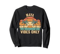 Maya Vibes Only Cute Retro Girls Maya Name Felpa