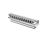 MAYABI Targhetta di parcheggio a breve termine universale rotate Phone Number Plate in alluminio Stickers Park Stop In Car-Styling Goods Auto Accessories (Color Name: Red) (Size : Silver)