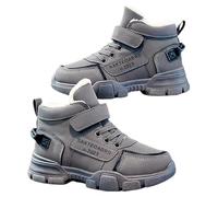 Mayamiyasa Bambini Scarpe da Trekking Ragazzi Inverno Caldo Neve Stivali Leggere Traspirante Antiscivolo Calzature da Escursionismo Unisex Outdoor Multisport Stivali Bambini e adolescenti Grigio 33