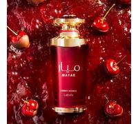 Mayar Cherry Intense 100ML Eau de Parfum Unisex Note di testa: fragola, bergamottoNote di cuore: confettura di ciliegie, cacaoNote di fondo: vaniglia, patchouli, ambraLattafa Mayar Cherry Intense è un