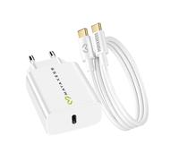 Mayaxess, Caricatore da parete per Galaxy A53 20W + Cavo USB-C 1m, Bianco