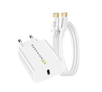 Mayaxess, Caricatore da parete per Galaxy A54 20W + Cavo USB-C 1m, Bianco