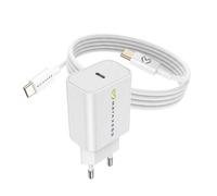 Mayaxess, Caricatore da parete per Galaxy S20 Plus 20W + Cavo USB-C 1m, Bianco