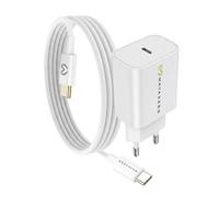 Mayaxess, Caricatore da parete per Galaxy S22 Plus 20W + Cavo USB-C 1m, Bianco