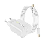 Mayaxess, Caricatore da parete per Galaxy S24 Fe 20W + Cavo USB-C 1m, Bianco