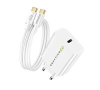 Mayaxess, Caricatore da parete per Galaxy S26 Ultra 20W + Cavo USB-C 1m, Bianco