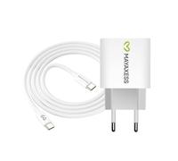 Mayaxess, Caricatore da parete per iPhone 15 Plus 20W + Cavo USB-C 1m, Bianco