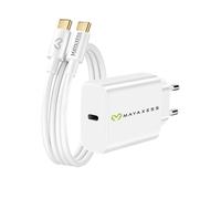Mayaxess, Caricatore da parete per Magic V5 20W + Cavo USB-C 1m, Bianco