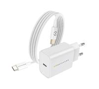 Mayaxess, Caricatore da parete per Poco F7 20W + Cavo USB-C 1m, Bianco