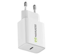 Mayaxess, Caricatore Rapido USB-C per Galaxy S25 Plus 20W, Bianco