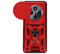 Mayaxess Cover con anello per Redmi 14C Antiurto con copertura per fotocamera, Rosso