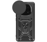 Mayaxess Cover per Xiaomi Redmi Note 14 Pro e 14 Pro Plus Anello supporto, Nero