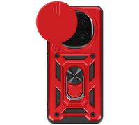 Mayaxess Cover per Xiaomi Redmi Note 14 Pro e 14 Pro Plus Anello supporto, Rosso