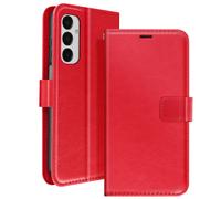 Mayaxess Custodia a libro per Samsung Galaxy A16 Protezione con cinturino, Rosso