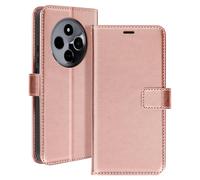 Mayaxess Custodia a libro per Xiaomi Redmi 14C con cinghia a mano Rosa Champagne