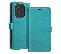 Mayaxess Custodia a Portafoglio con Cordino per Xiaomi Redmi Note 14 4G, Turchese