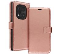 Mayaxess Custodia a Portafoglio con Laccetto per Redmi Note 14 Pro e Pro Plus, Rosa Champagne