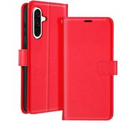 Mayaxess Custodia a Portafoglio con Laccetto per Samsung Galaxy A36, Rosso