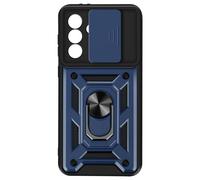 Mayaxess Custodia anello per Samsung A56 Antiurto con copertura per fotocamera, Blu scuro
