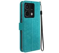 Mayaxess Custodia per Redmi Note 13 Pro 5G portafoglio supporto e cordino, Turchese