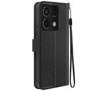 Mayaxess Custodia per Redmi Note 13 Pro 5G portafoglio supporto e cordino, Nero